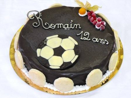 Gâteau football – Romain 12 ans