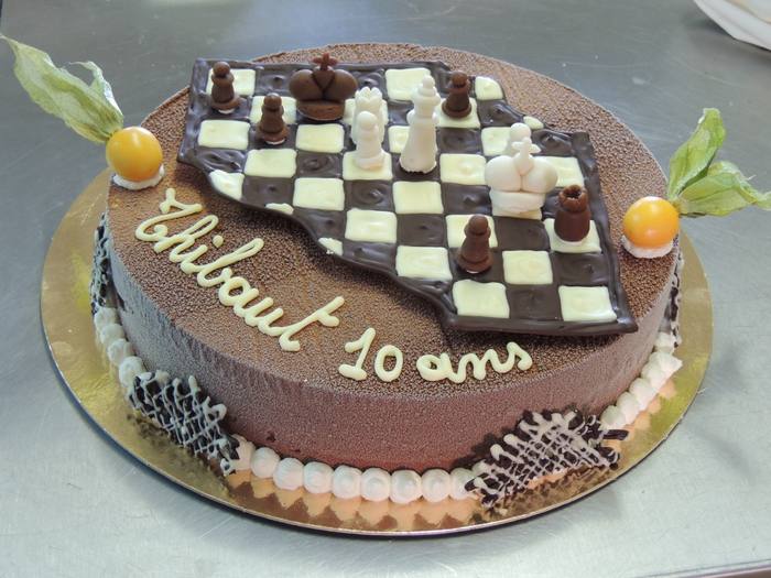 Gâteau échiquier – Thibaut 10 ans