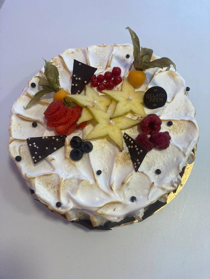 Gâteau rond meringué – fruits (sans inscription)