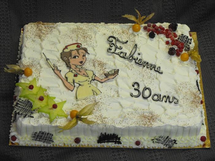 Gâteau infirmière – Fabienne 30 ans