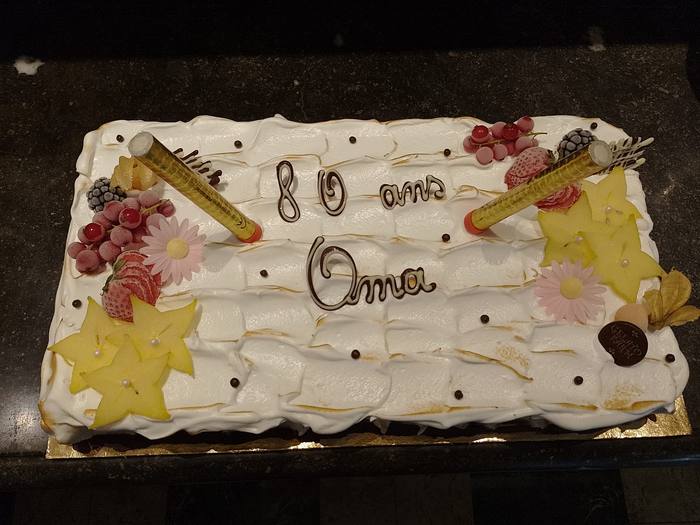 Gâteau anniversaire – 80 ans Oma